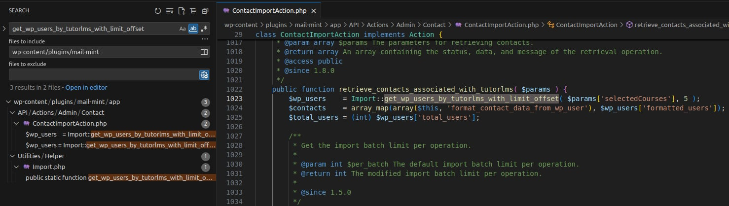 Search Import