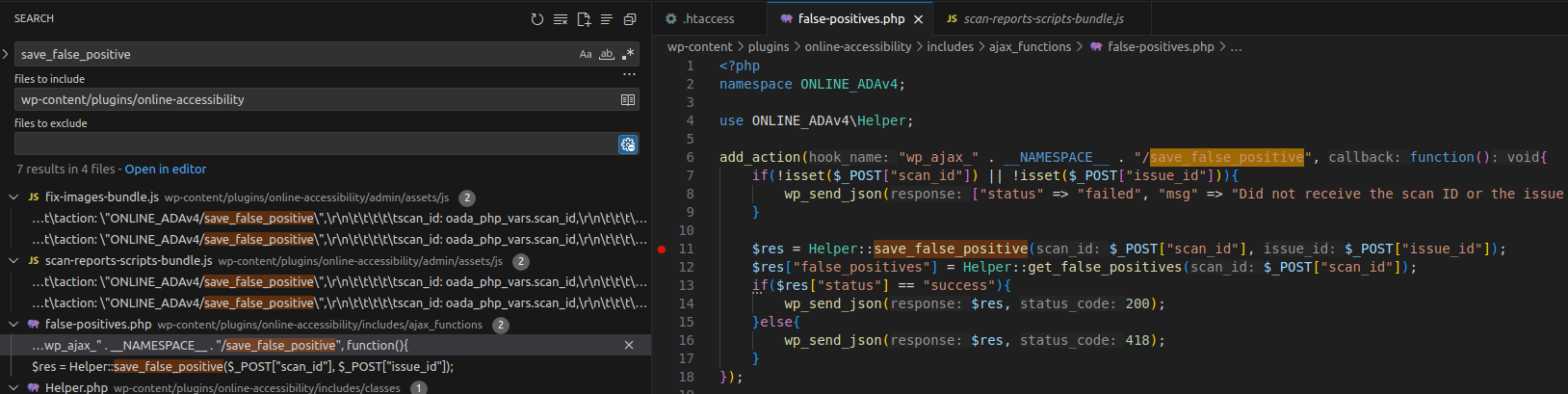 Search for save_false_positive