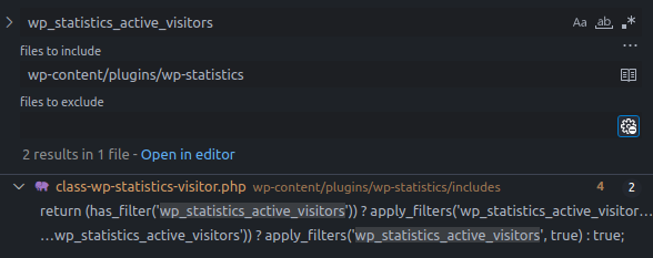 Kết quả tìm kiếm hook name wp_statistics_active_visitors