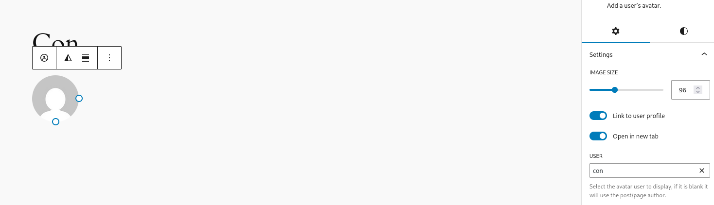 Create a post with link to user profile enabled